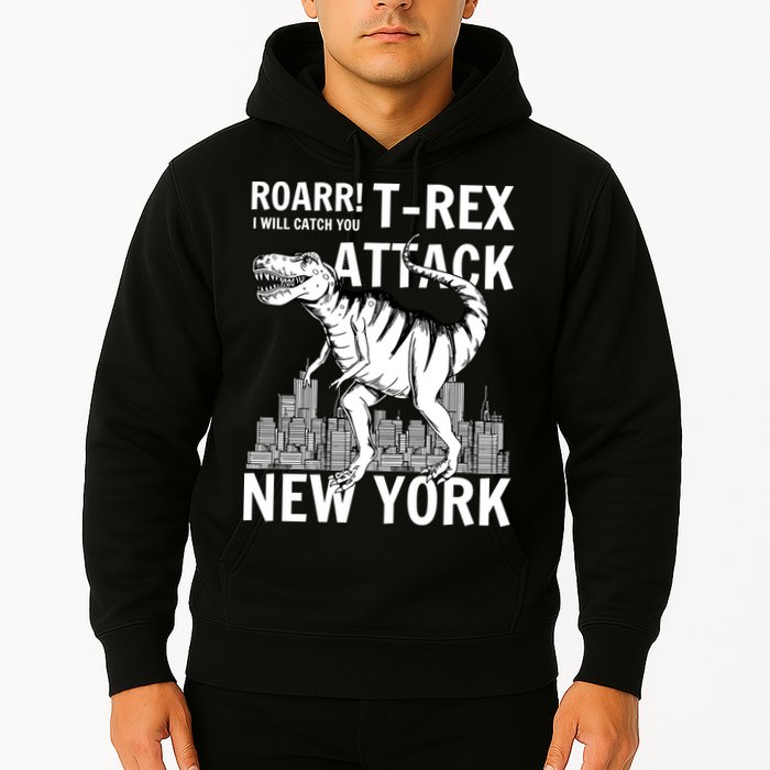 T-Rex Attacks New York Hoodie