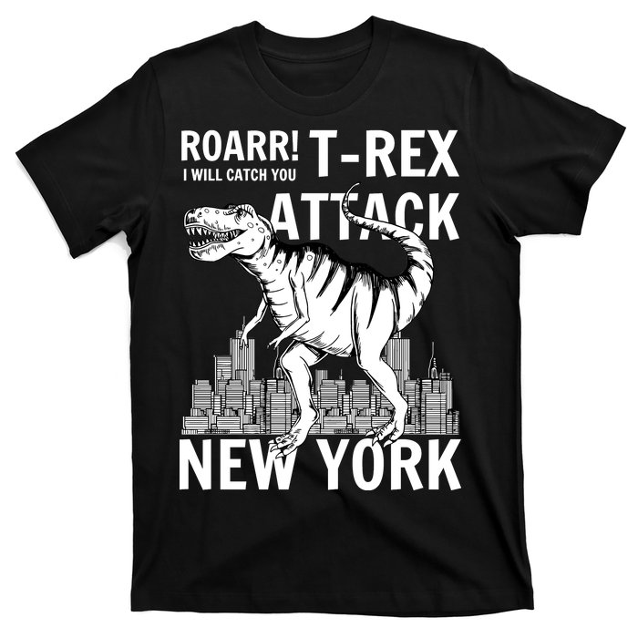 T-Rex Attacks New York T-Shirt