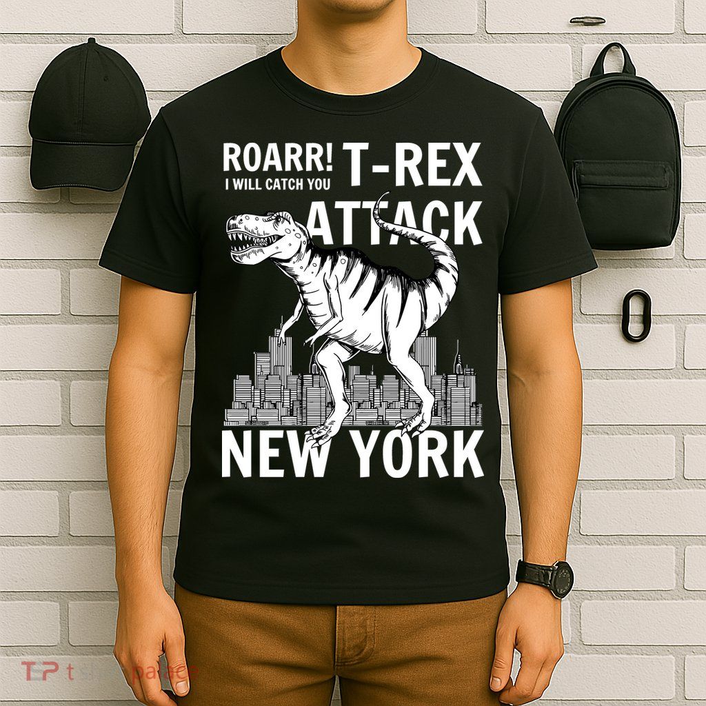 T-Rex Attacks New York T-Shirt