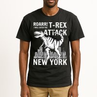 T-Rex Attacks New York Tall T-Shirt