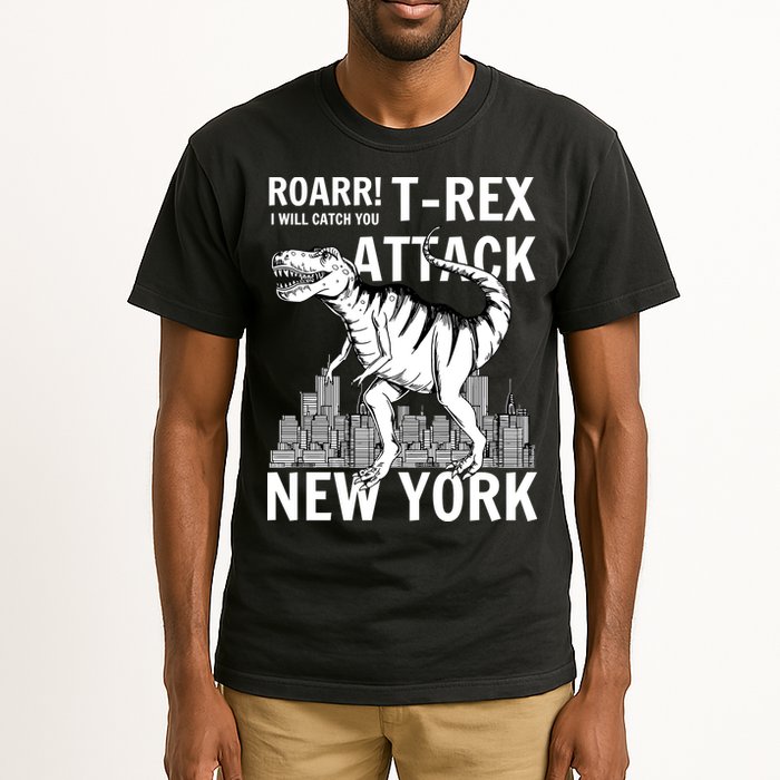 T-Rex Attacks New York Tall T-Shirt