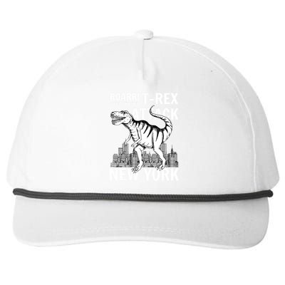 T-Rex Attacks New York Snapback Five-Panel Rope Hat