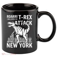 T-Rex Attacks New York 11oz C Handle Ceramic Mug
