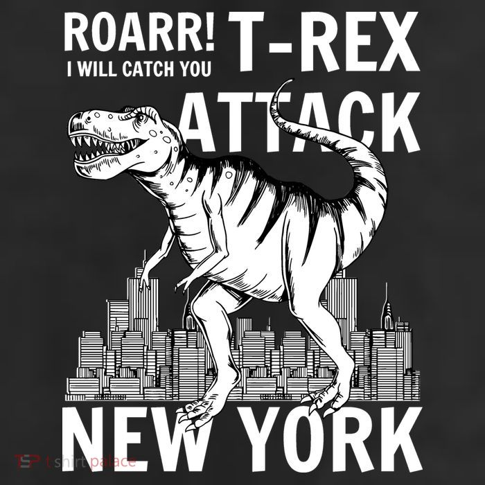 T-Rex Attacks New York 11oz C Handle Ceramic Mug