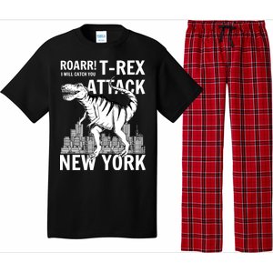 T-Rex Attacks New York Pajama Set