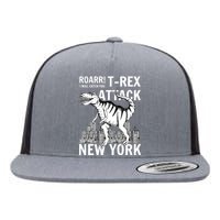 T-Rex Attacks New York Flat Bill Trucker Hat