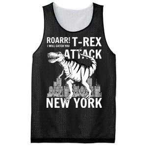 T-Rex Attacks New York Mesh Reversible Basketball Jersey Tank