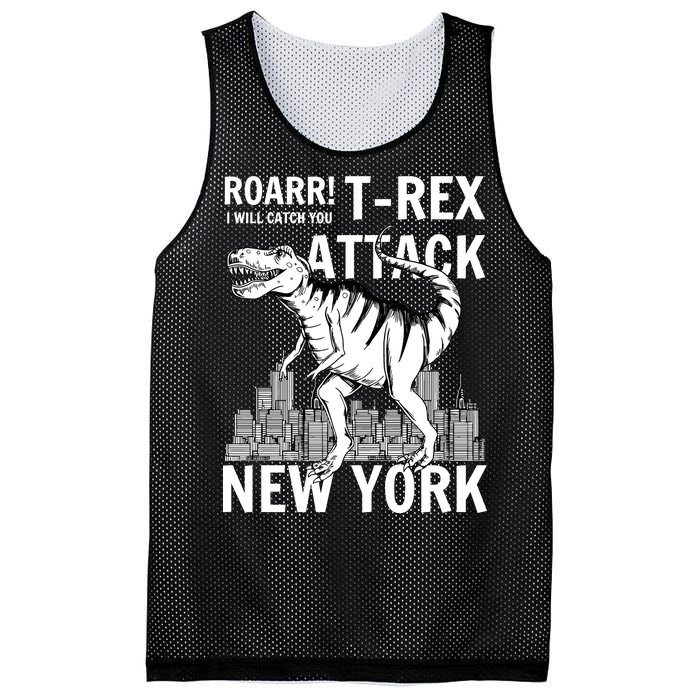 T-Rex Attacks New York Mesh Reversible Basketball Jersey Tank