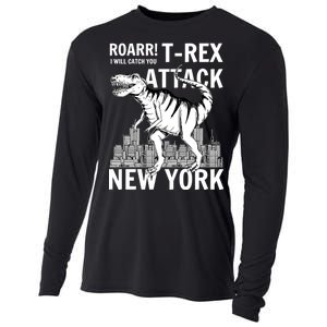 T-Rex Attacks New York Cooling Performance Long Sleeve Crew