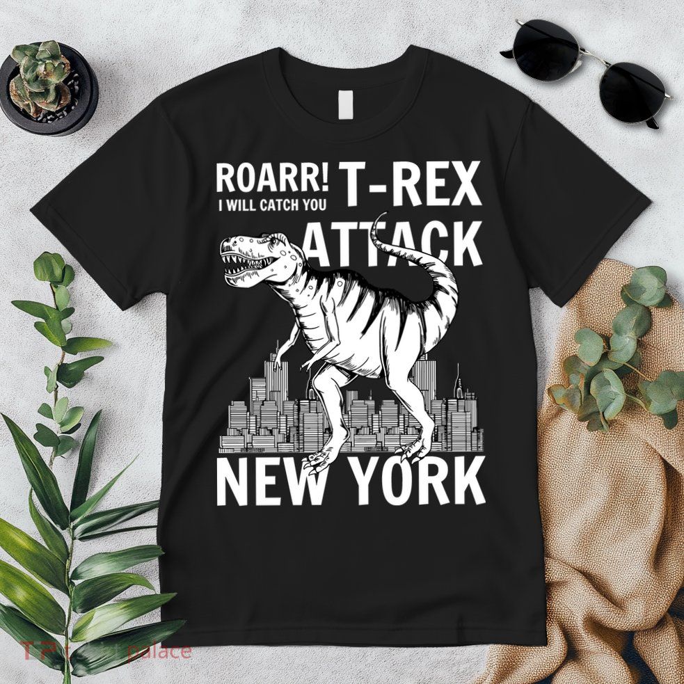 T-Rex Attacks New York Premium T-Shirt