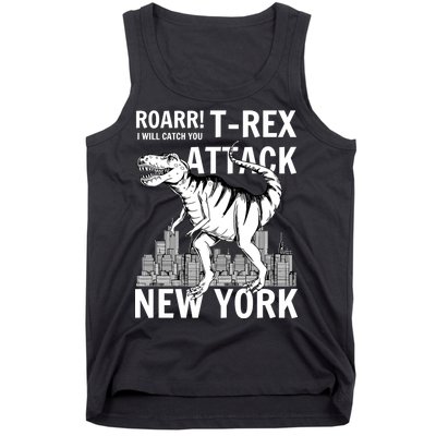 T-Rex Attacks New York Tank Top