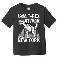 T-Rex Attacks New York Toddler T-Shirt