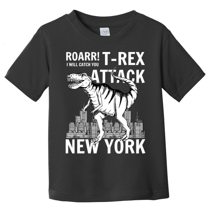 T-Rex Attacks New York Toddler T-Shirt