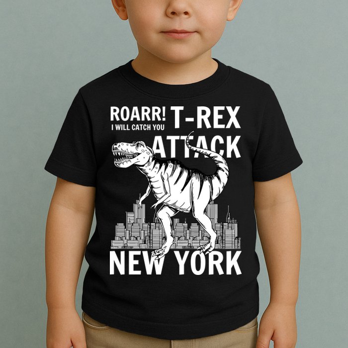 T-Rex Attacks New York Toddler T-Shirt