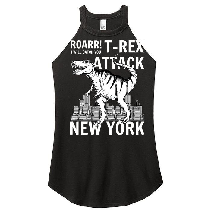 T-Rex Attacks New York Women's Perfect Tri Rocker Tank