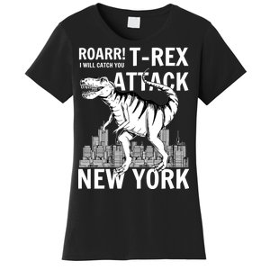 T-Rex Attacks New York Women's T-Shirt