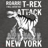 T-Rex Attacks New York Vector Backpack