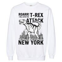 T-Rex Attacks New York Garment-Dyed Sweatshirt