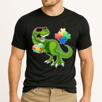T-Rex Autism Awareness Puzzle Dinosaur  Cooling Performance Crew T-Shirt