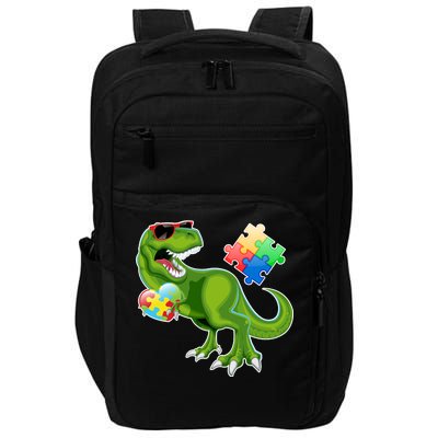 T-Rex Autism Awareness Puzzle Dinosaur  Impact Tech Backpack