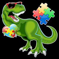 T-Rex Autism Awareness Puzzle Dinosaur  Impact Tech Backpack