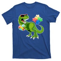 T-Rex Autism Awareness Puzzle Dinosaur  T-Shirt