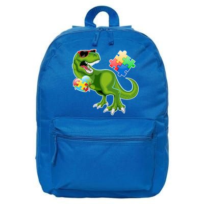 T-Rex Autism Awareness Puzzle Dinosaur  16 in Basic Backpack