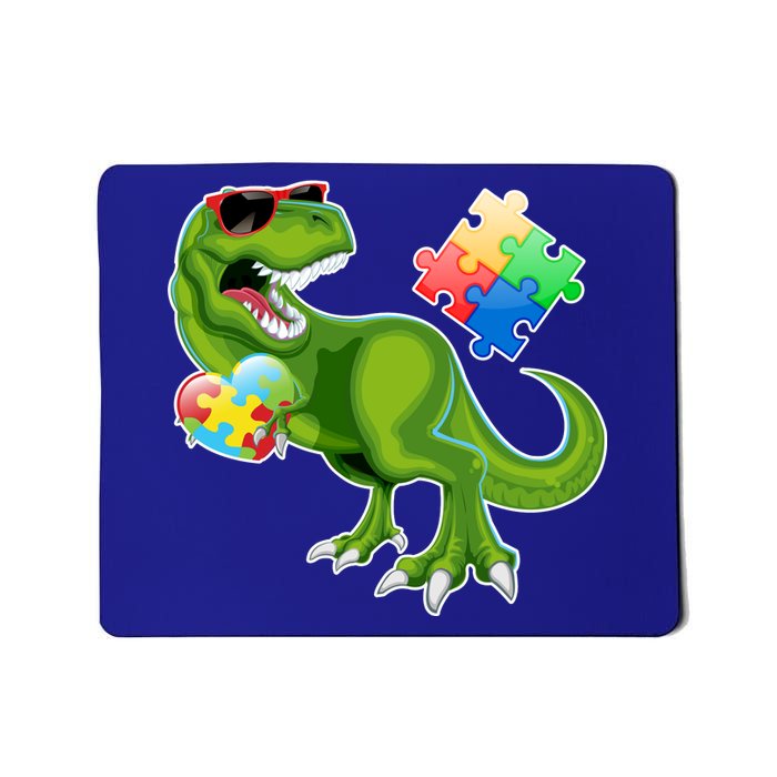 T-Rex Autism Awareness Puzzle Dinosaur  Mousepad