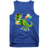 T-Rex Autism Awareness Puzzle Dinosaur  Tank Top