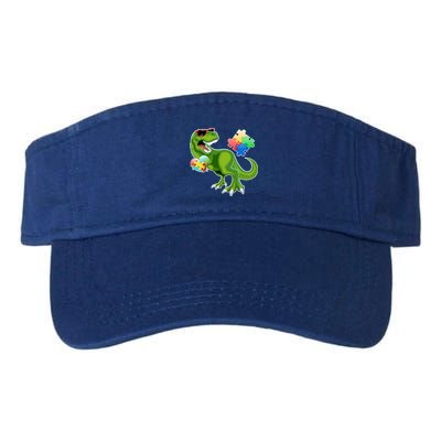 T-Rex Autism Awareness Puzzle Dinosaur  Visor