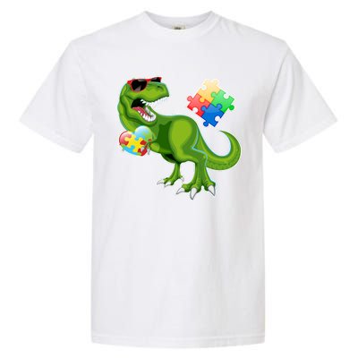 T-Rex Autism Awareness Puzzle Dinosaur  Garment-Dyed Heavyweight T-Shirt