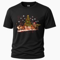 T-Rex Chasing Reindeer Funny Christmas Performance Shirt