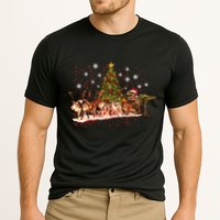 T-Rex Chasing Reindeer Funny Christmas Performance Shirt