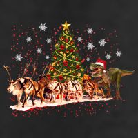 T-Rex Chasing Reindeer Funny Christmas 15oz Campfire Ceramic Mug