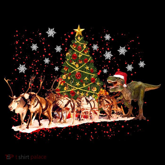 T-Rex Chasing Reindeer Funny Christmas Mesh Reversible Basketball Jersey Tank