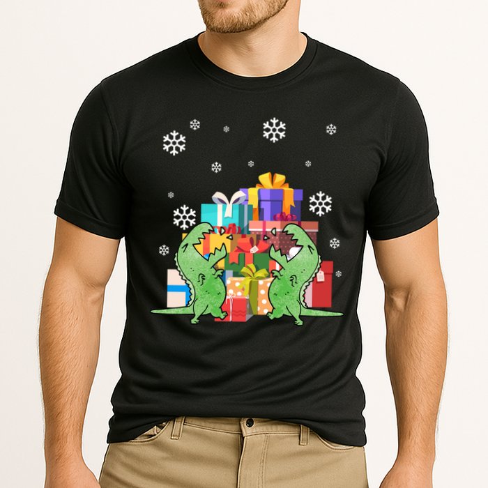 T-Rex Christmas Cooling Performance Crew T-Shirt