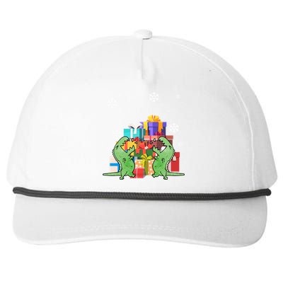 T-Rex Christmas Snapback Five-Panel Rope Hat