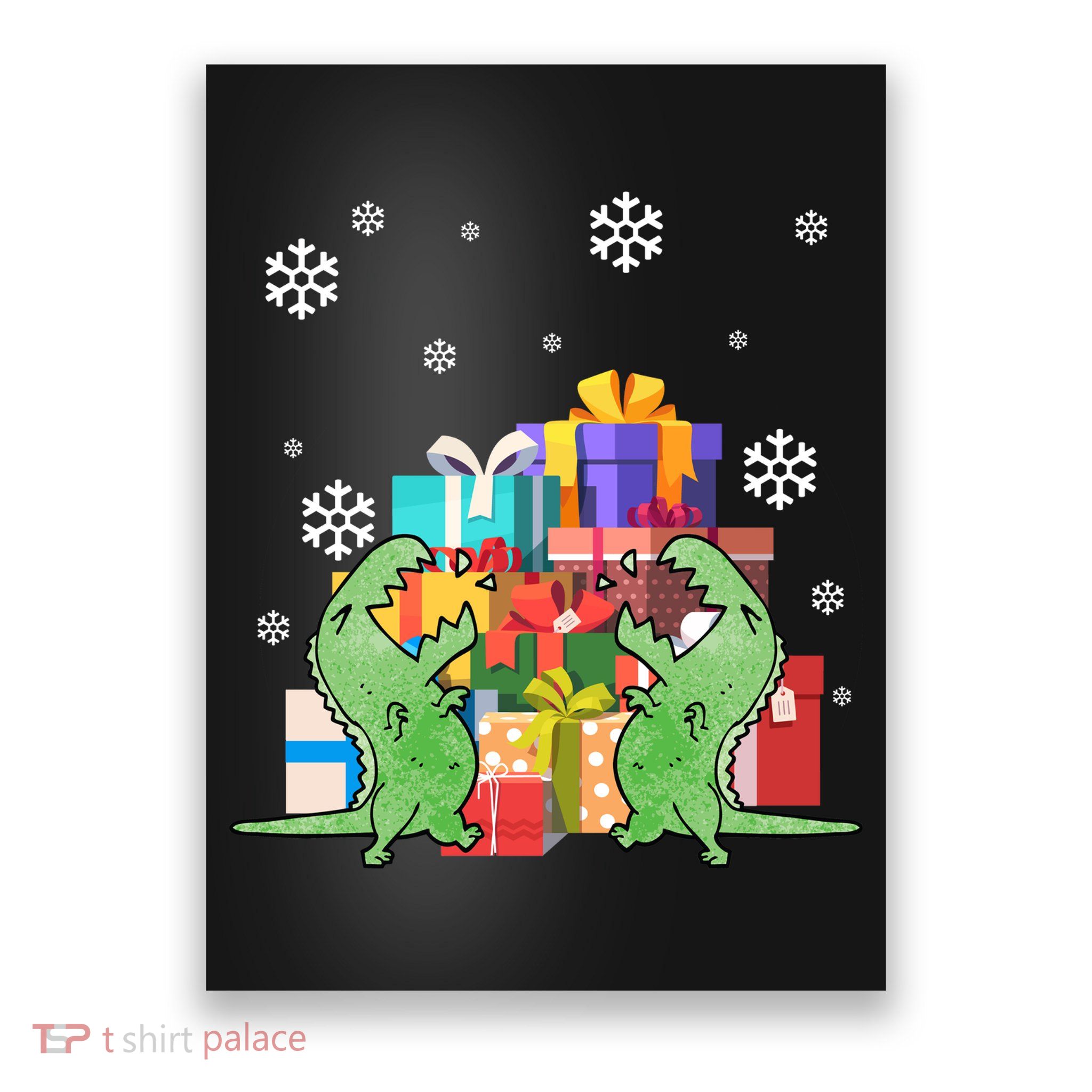 T-Rex Christmas Poster
