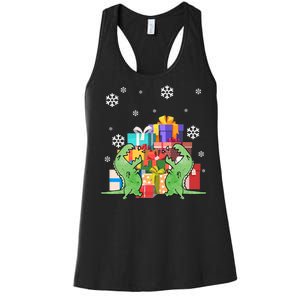 T-Rex Christmas Women's Racerback Tank