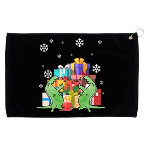 T-Rex Christmas Grommeted Golf Towel