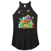 T-Rex Christmas Women's Perfect Tri Rocker Tank