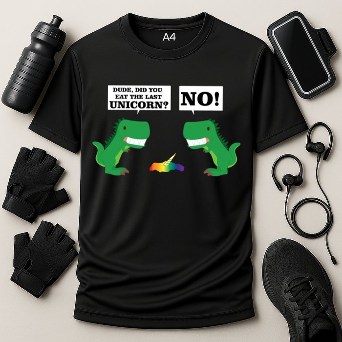 T-Rex Did You Eat The Last Unicorn Cooling Performance Crew T-Shirt