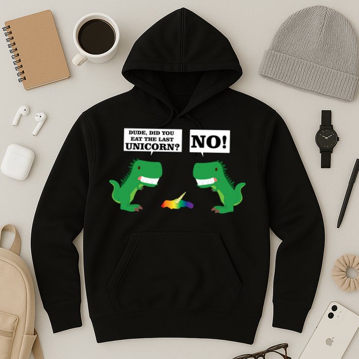 T-Rex Did You Eat The Last Unicorn Hoodie