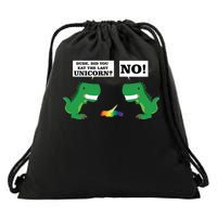 T-Rex Did You Eat The Last Unicorn Drawstring Bag