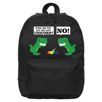 T-Rex Did You Eat The Last Unicorn 16 in Basic Backpack