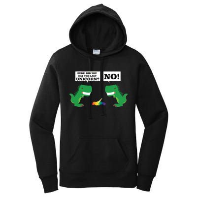 T-Rex Did You Eat The Last Unicorn Women's Pullover Hoodie