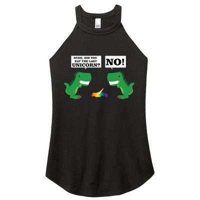 T-Rex Did You Eat The Last Unicorn Women's Perfect Tri Rocker Tank