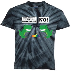 T-Rex Did You Eat The Last Unicorn Kids Tie-Dye T-Shirt