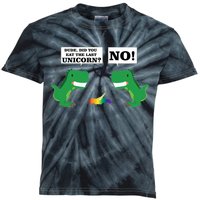 T-Rex Did You Eat The Last Unicorn Kids Tie-Dye T-Shirt