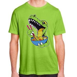 T-Rex Eating Ramen Adult ChromaSoft Performance T-Shirt